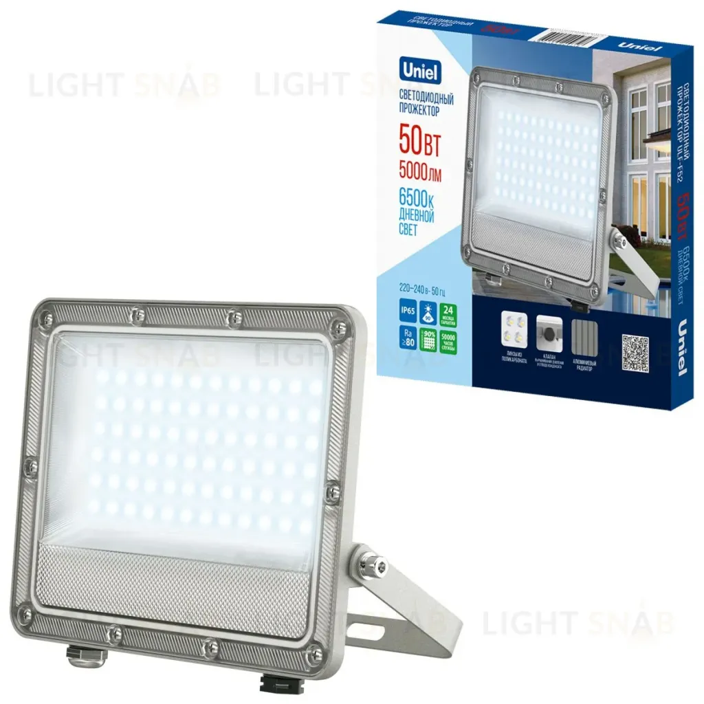 Прожектор Uniel ULF-F52D-50W/6500K IP65 200-240V GREY UL-00013057 ULF-F52D-50W/6500K IP65 200-240V GREY
