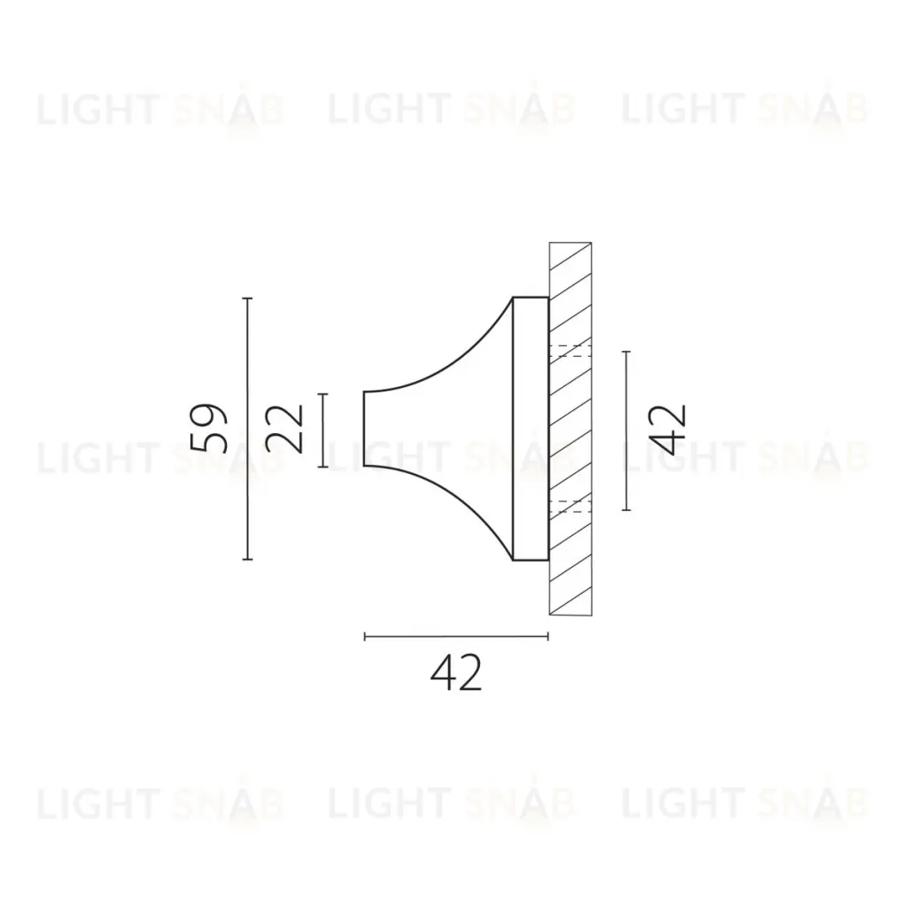 Боковые крепления (2 шт.) д/силикон. профиля-трубы D18 мм д/LED ленты Profiled Lightstar 441890 441890