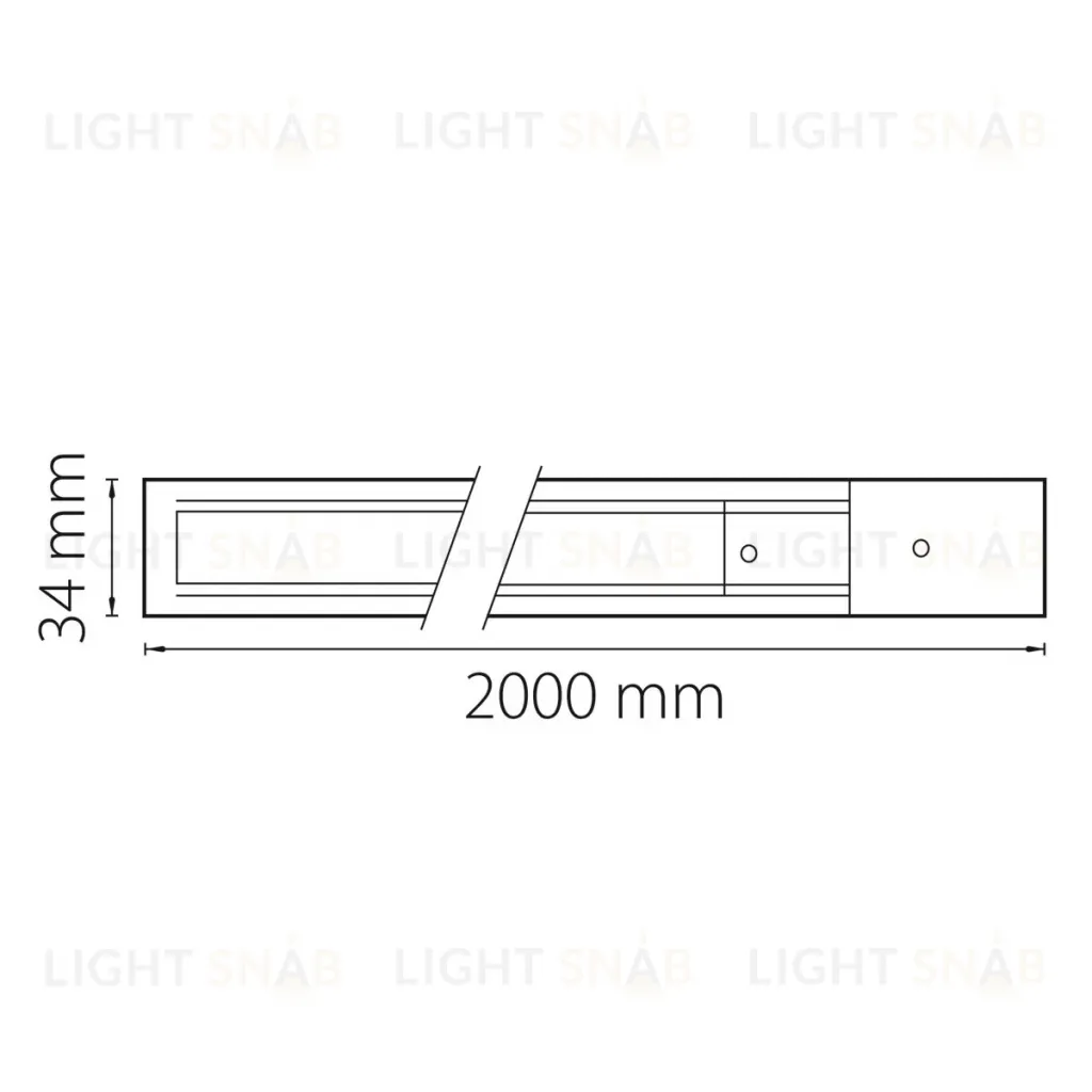 Шинопровод двухконтактный однофазный накладной Barra Lightstar 502025-1 502025-1