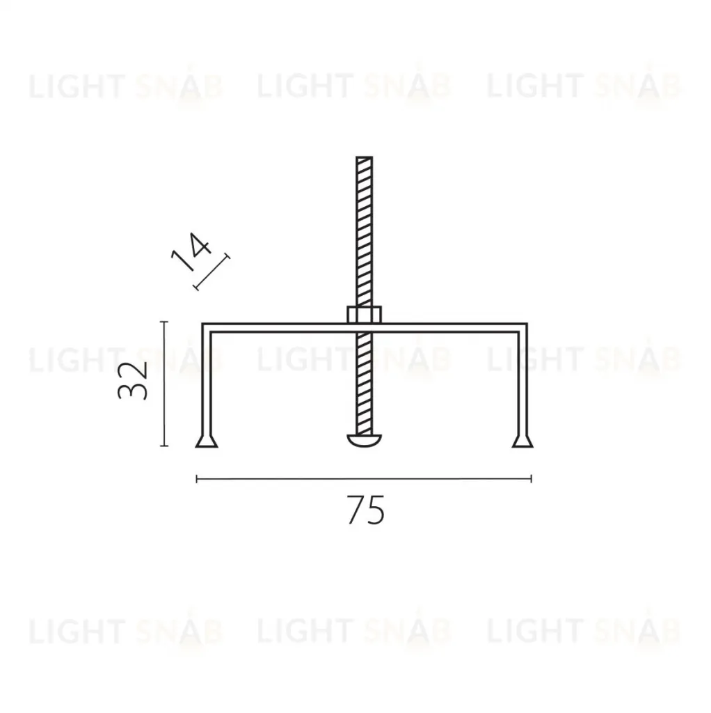 Фиксирующая скоба для встраиваемого шинопровода 5030xx-R Quattro Lightstar 503000-R 503000-R