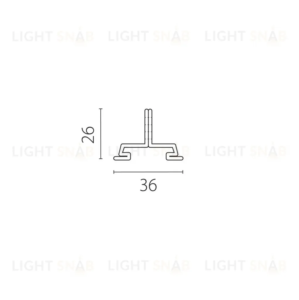Скоба крепежная тип E к шинопроводу 5040xx-(F)/(R) Quattro Lightstar 504197-01 504197-01