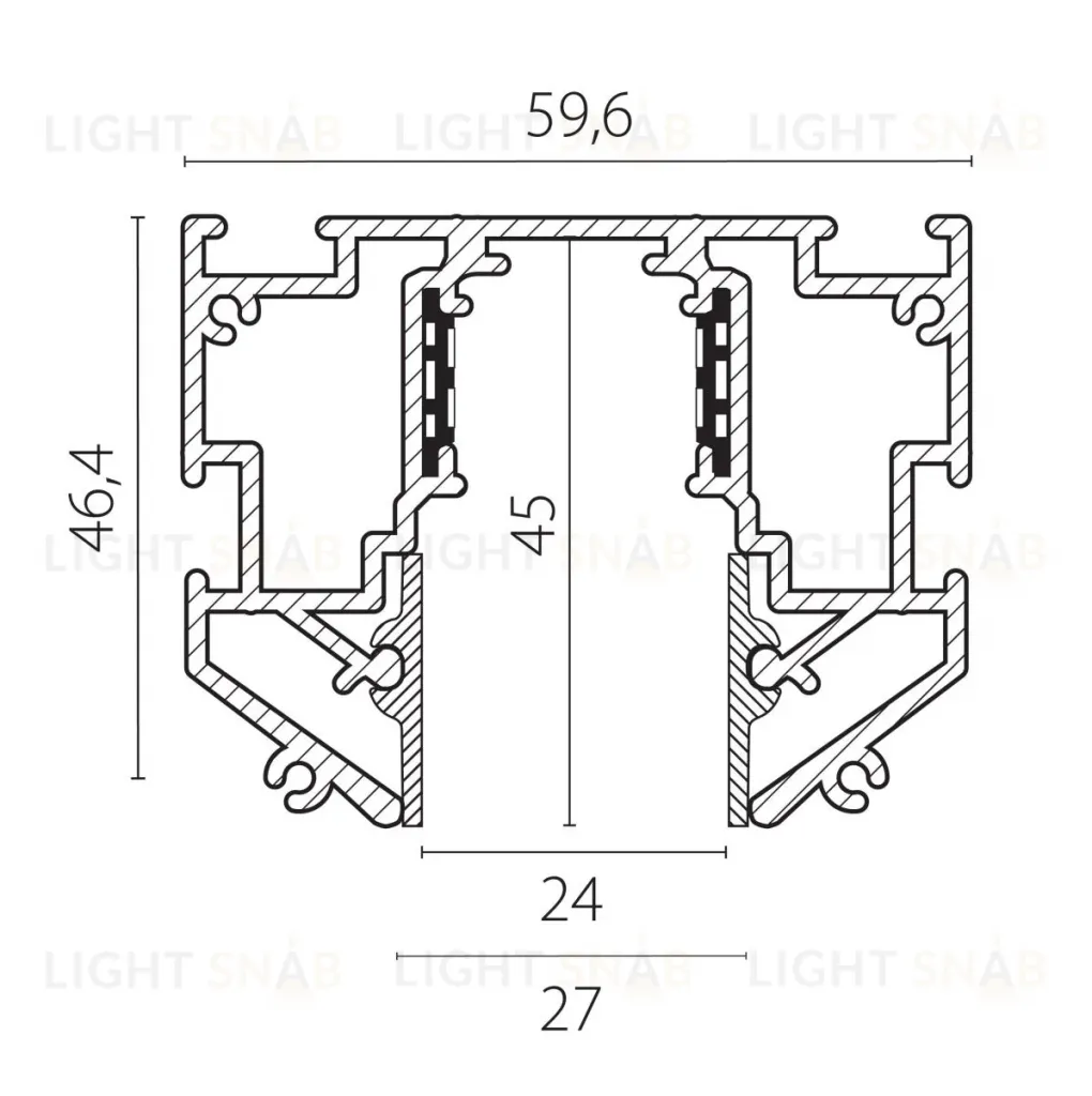 Шинопровод однофазный д/натяжного потолка Lightstar Uno Pro 509436 509436