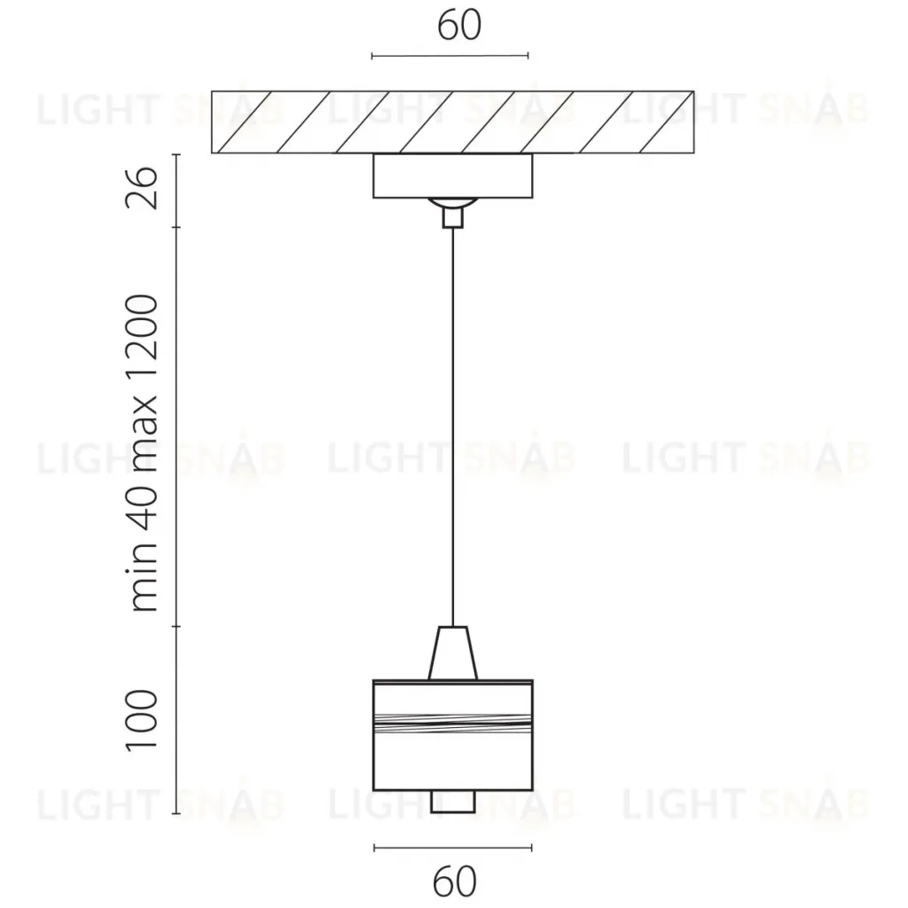 Подвес с верхней светящейся частью к 21443x-214440/21448x/21449x LED 5W 395Lm 4000K Lightstar 590050-4000 590050-4000