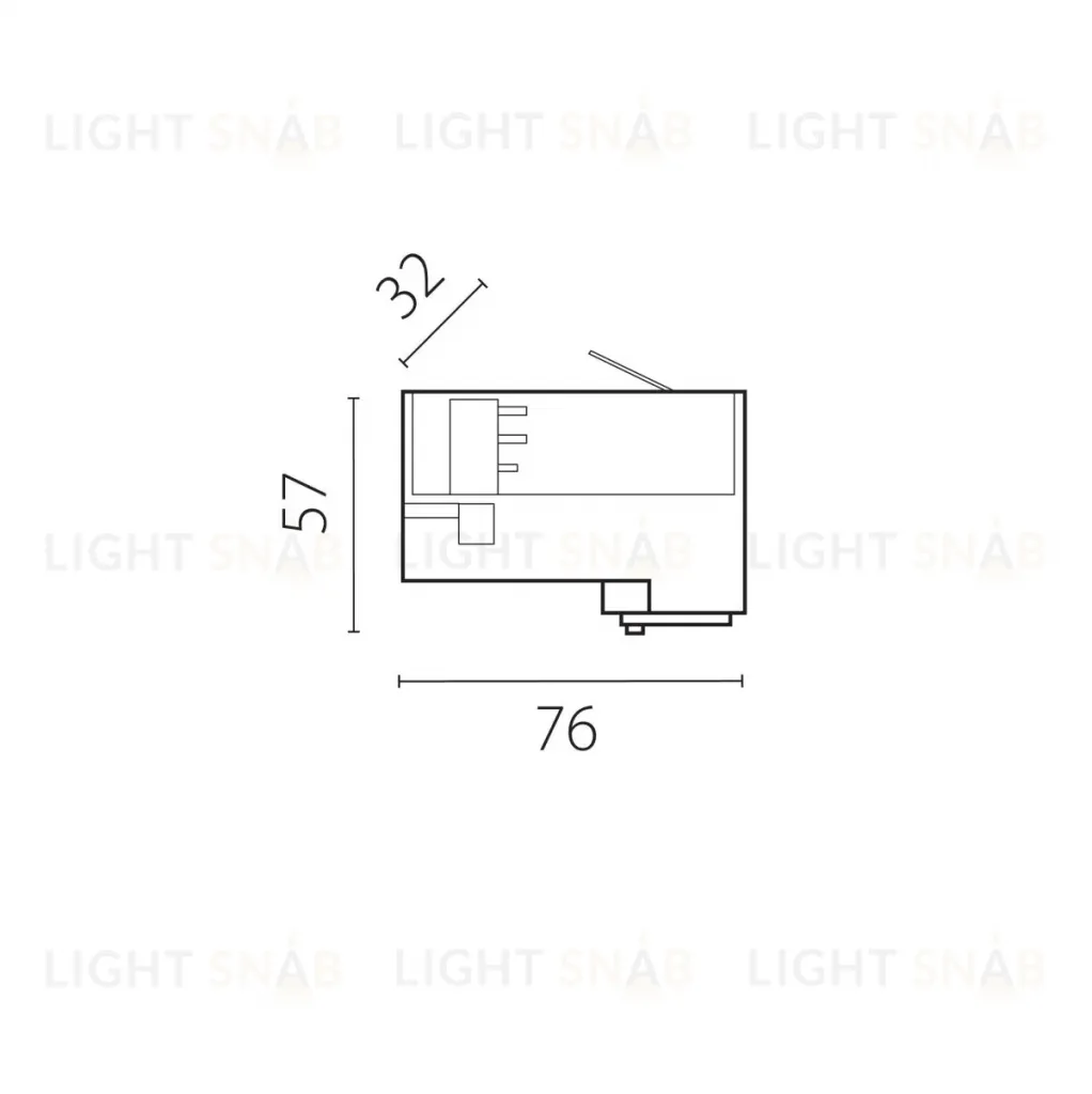 Адаптер для светильника (тип DALI) к шинопроводу 5030xx-R/5040xx-(F)/(R) Quattro Lightstar 594007-404 594007-404