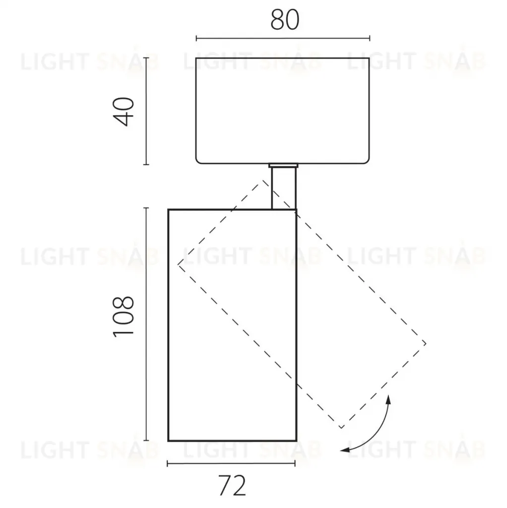 Накладной светильник Lightstar Alta Base A5246SO A5246SO