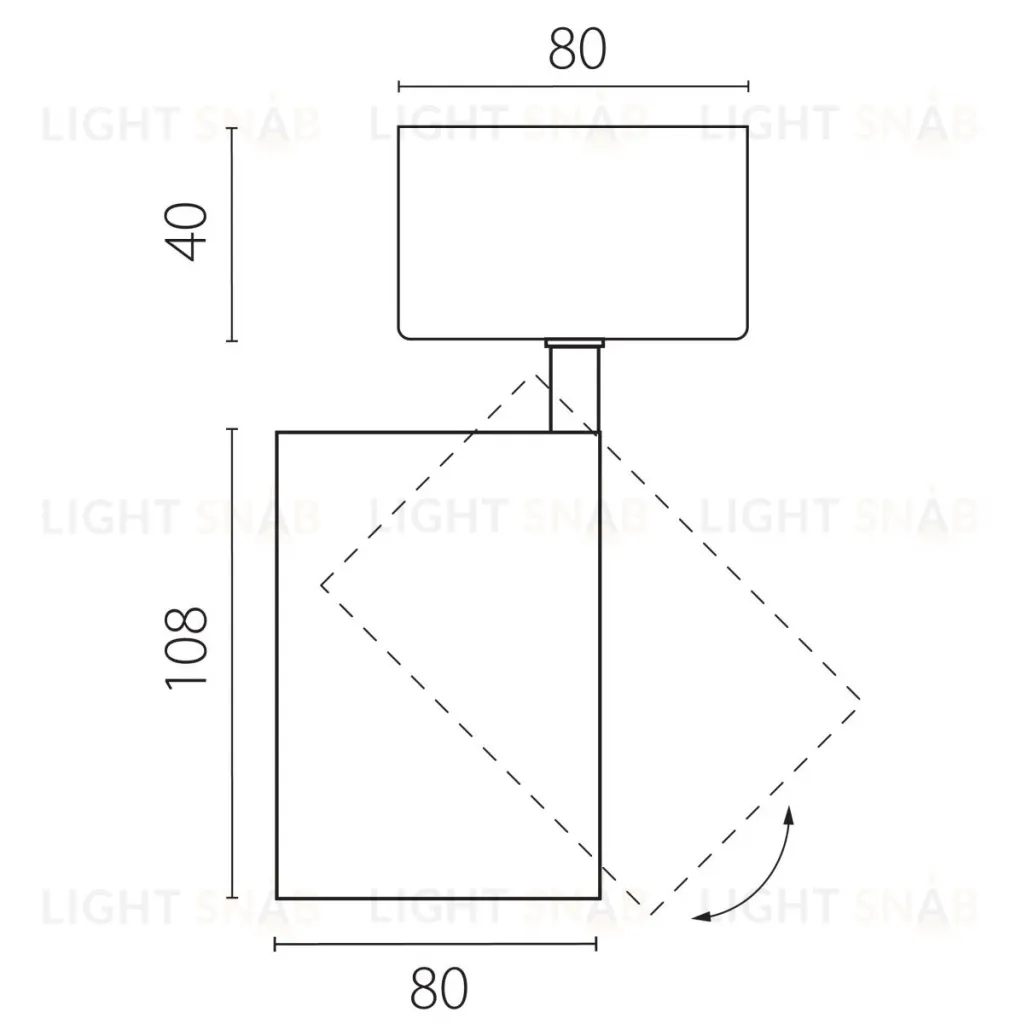 Накладной светильник Lightstar Alta Base A5337SO A5337SO