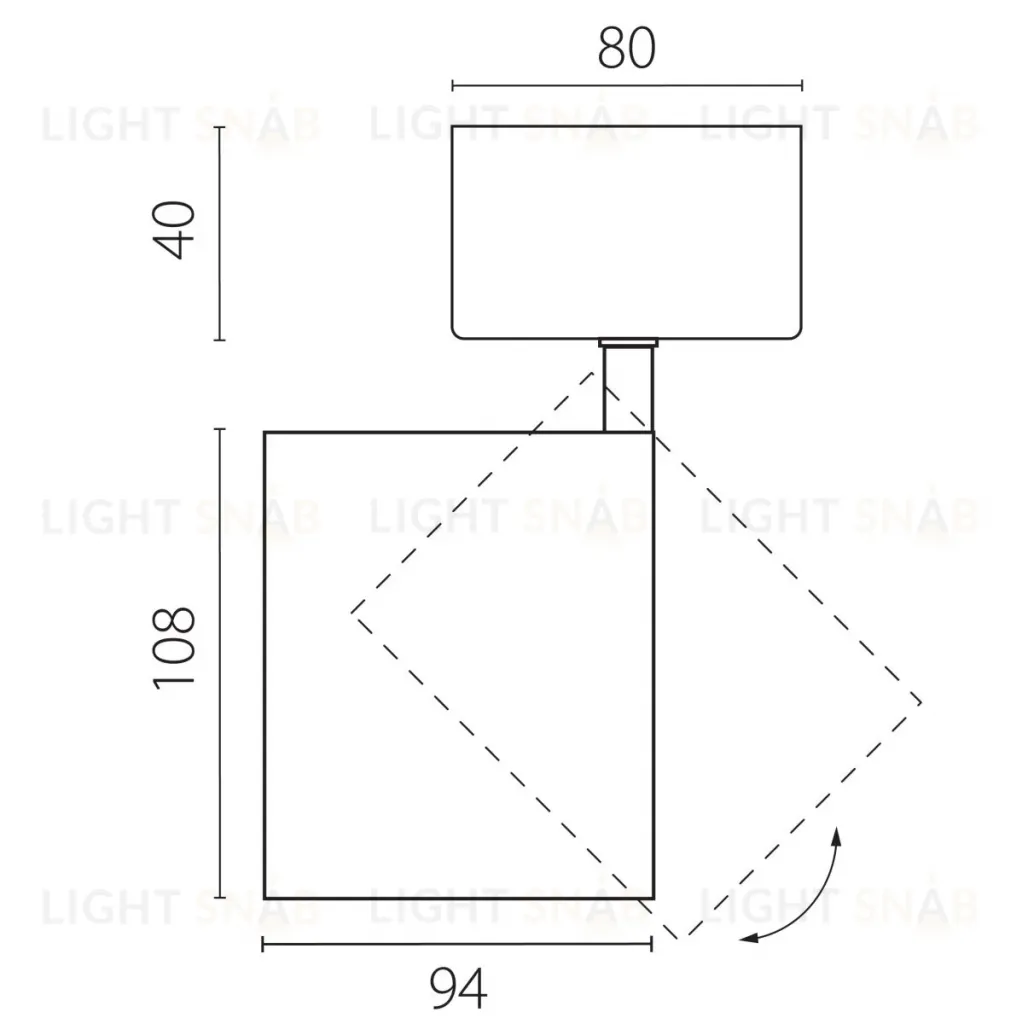 Накладной светильник Lightstar Alta Base A5437SO (215437 + 215017 + 215010-35) A5437SO