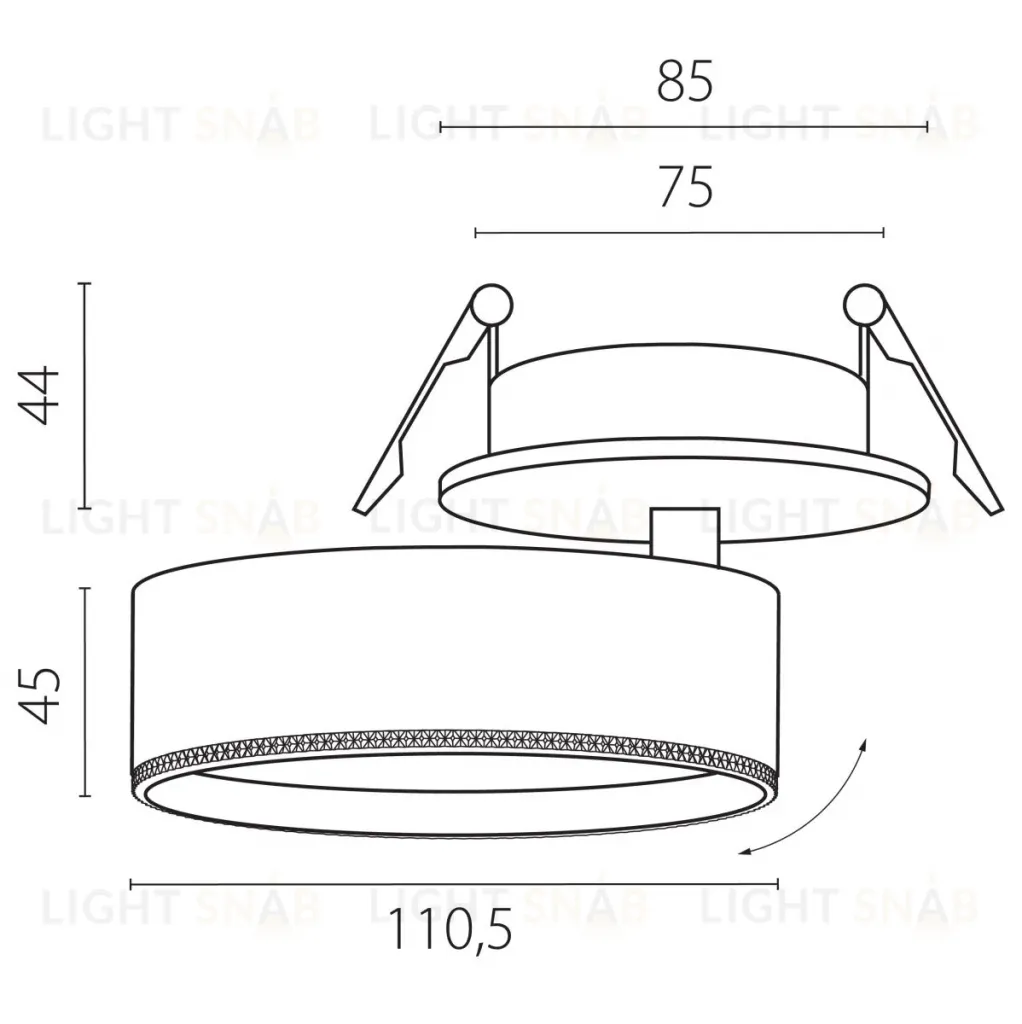 Встраиваемый светильникAlta Pro Lightstar A5647RS A5647RS
