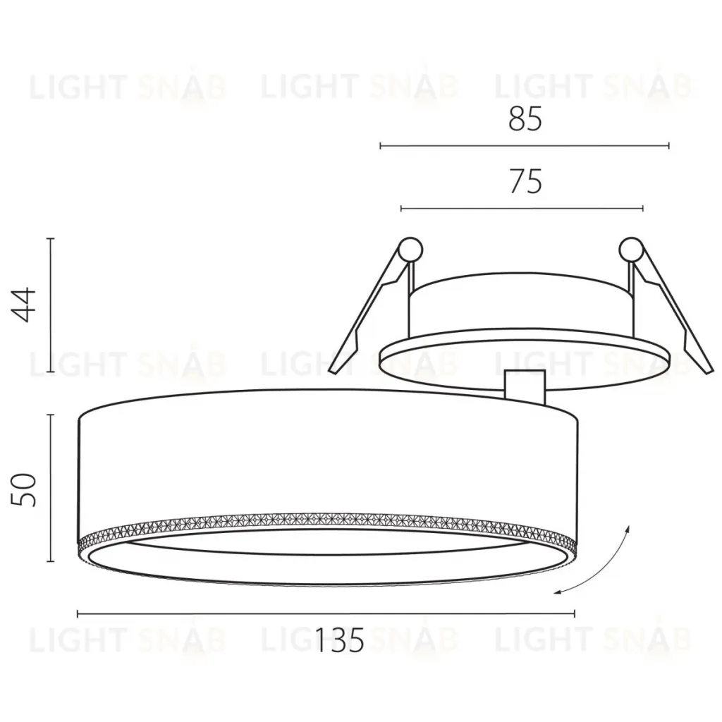 Встраиваемый светильник Alta Pro Lightstar A5736RS A5736RS
