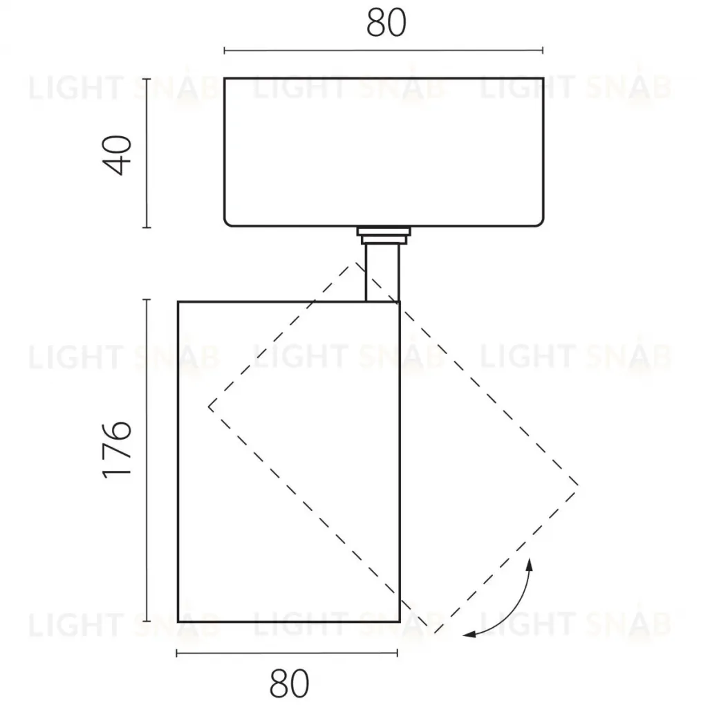 Накладной светильник 20-55G с адаптером Lightstar Canno Pro C4306SO C4306SO