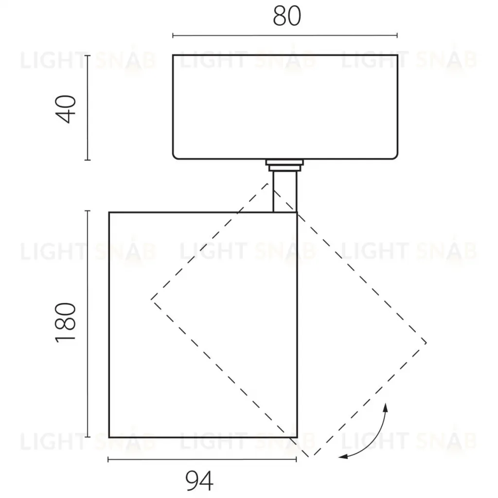 Накладной светильник 20-55G с адаптером Lightstar Canno Pro C4407SO C4407SO