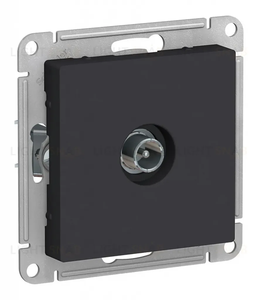 Розетка TV оконечная 1DB, механизм Systeme Electric AtlasDesign Карбон ATN001091 ATN001091