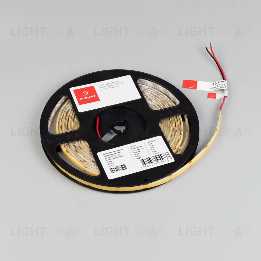 Светодиодная лента Arlight герметичная COB-SE-X544-8mm 24V Day4000 (11 W/m, IP65, 5m) 062810 062810