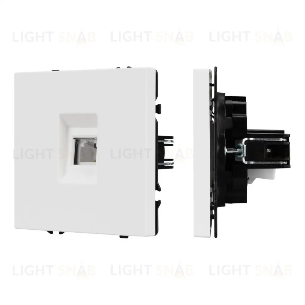 Механизм телефонной розетки Arlight SCT-NOBE-MTL1-SFPL-WH (RJ-11, 4C) (Белый кварц) 054300 054300