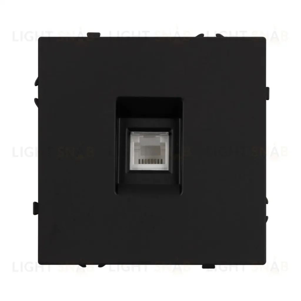 Механизм телефонной розетки Arlight SCT-NOBE-MTL1-SFPL-BK (RJ-11, 4C) (Черный оникс) 054301 054301