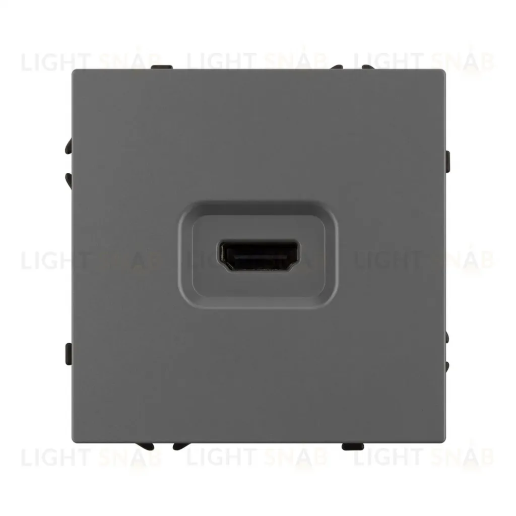 Механизм HDMI розетки Arlight SCT-NOBE-MHD1-SFPL-GR (Серый базальт) 061844 061844