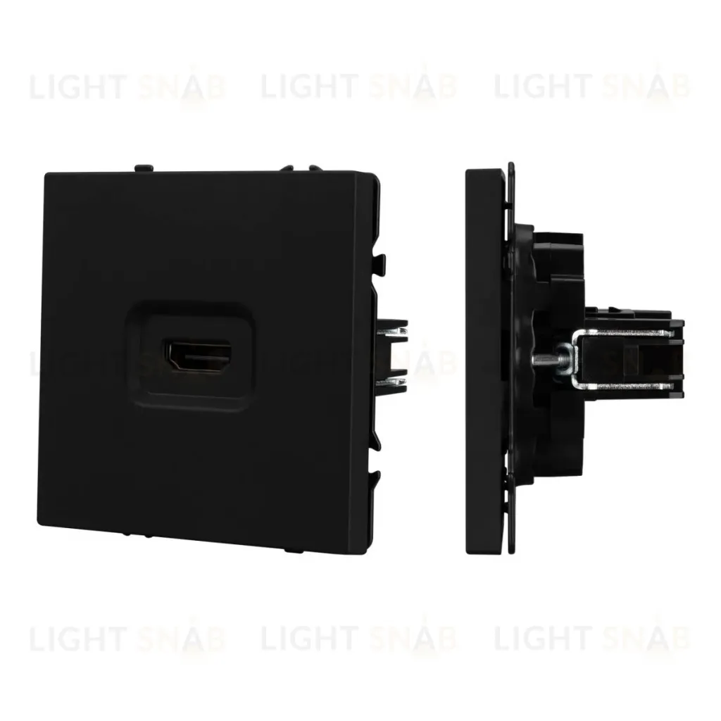 Механизм HDMI розетки Arlight SCT-NOBE-MHD1-SFPL-BK (Черный оникс) 061841 061841