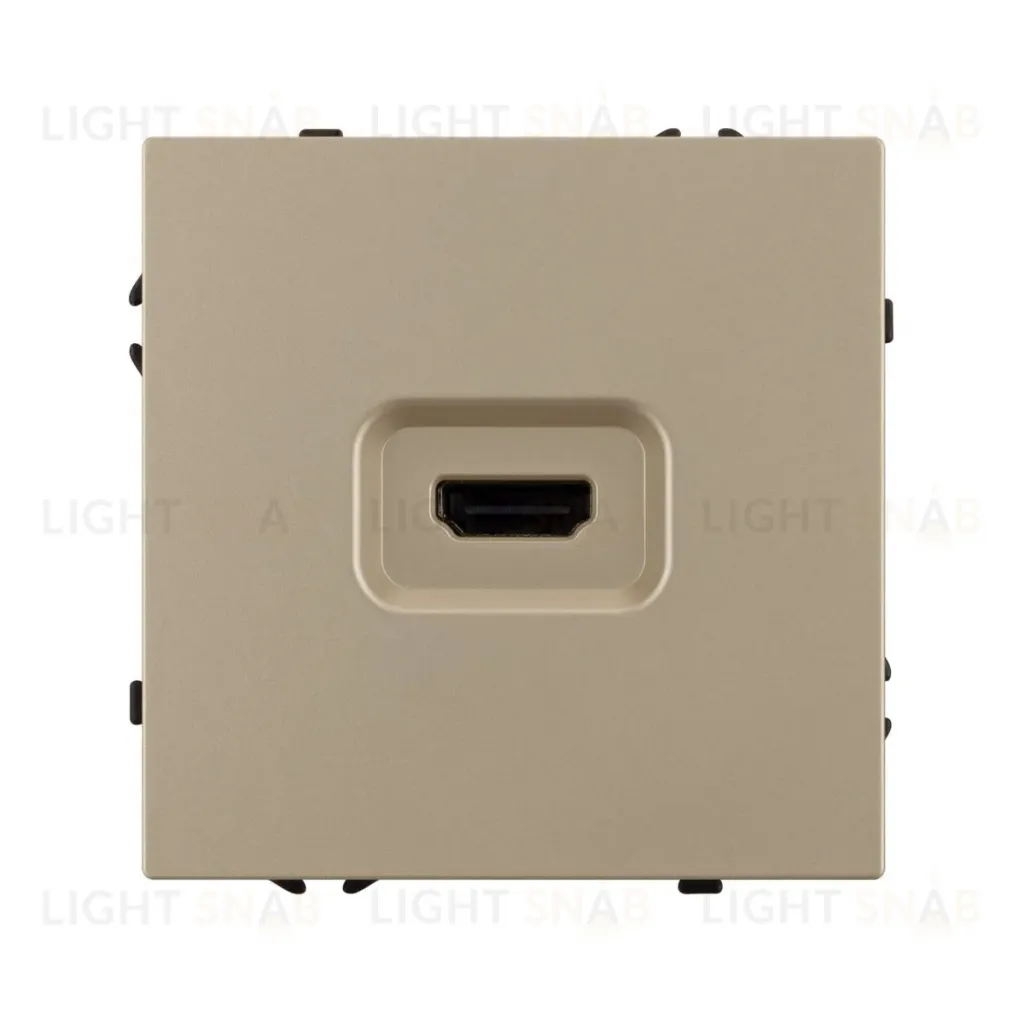 Механизм HDMI розетки Arlight SCT-NOBE-MHD1-SFPL-GD (Золотой песок) 061843 061843