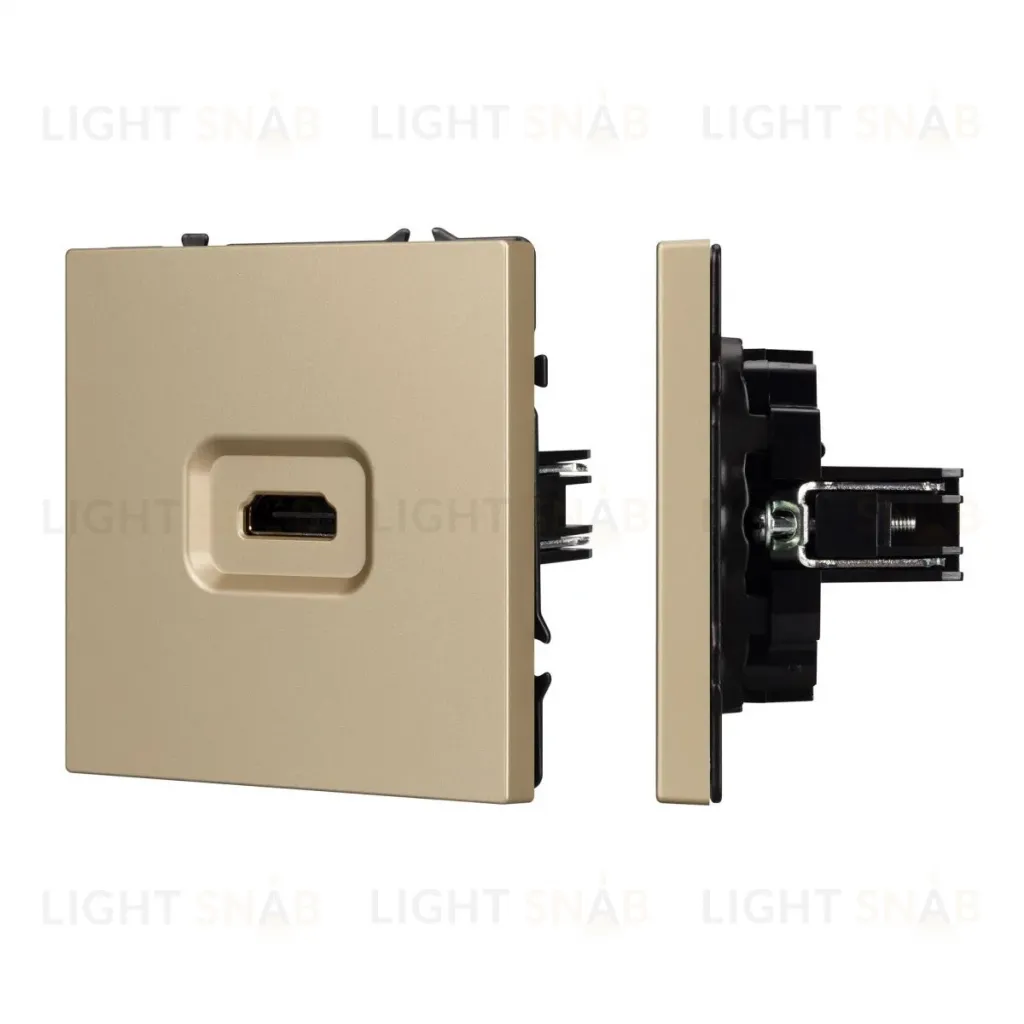 Механизм HDMI розетки Arlight SCT-NOBE-MHD1-SFPL-GD (Золотой песок) 061843 061843