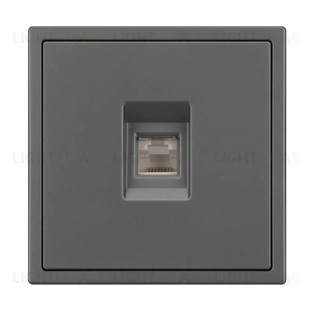 Механизм телефонной розетки Arlight SCT-NOBE-MTL1-SFPL-GR (RJ-11, 4C) (Серый базальт) 054303 054303