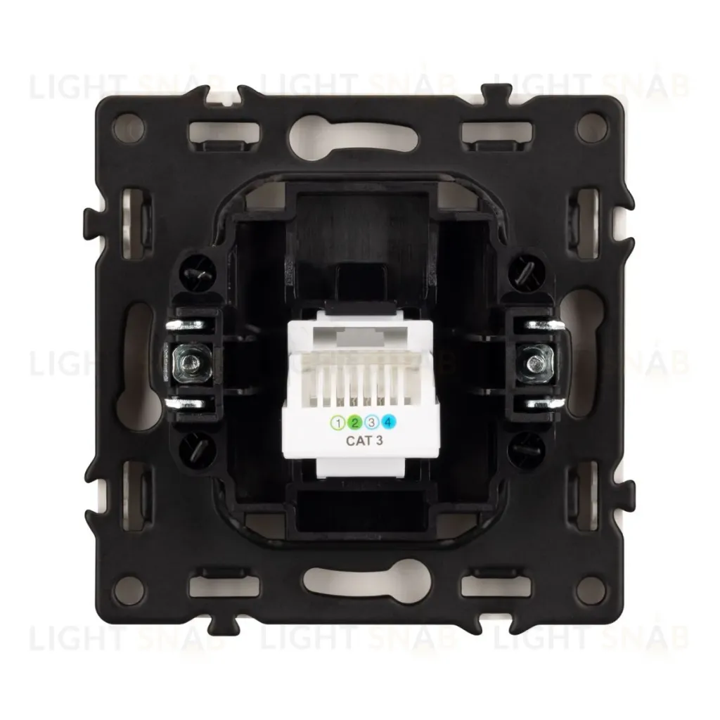 Механизм телефонной розетки Arlight SCT-NOBE-MTL1-SFPL-CA (RJ-11, 4C) (Кашемир) 061892 061892