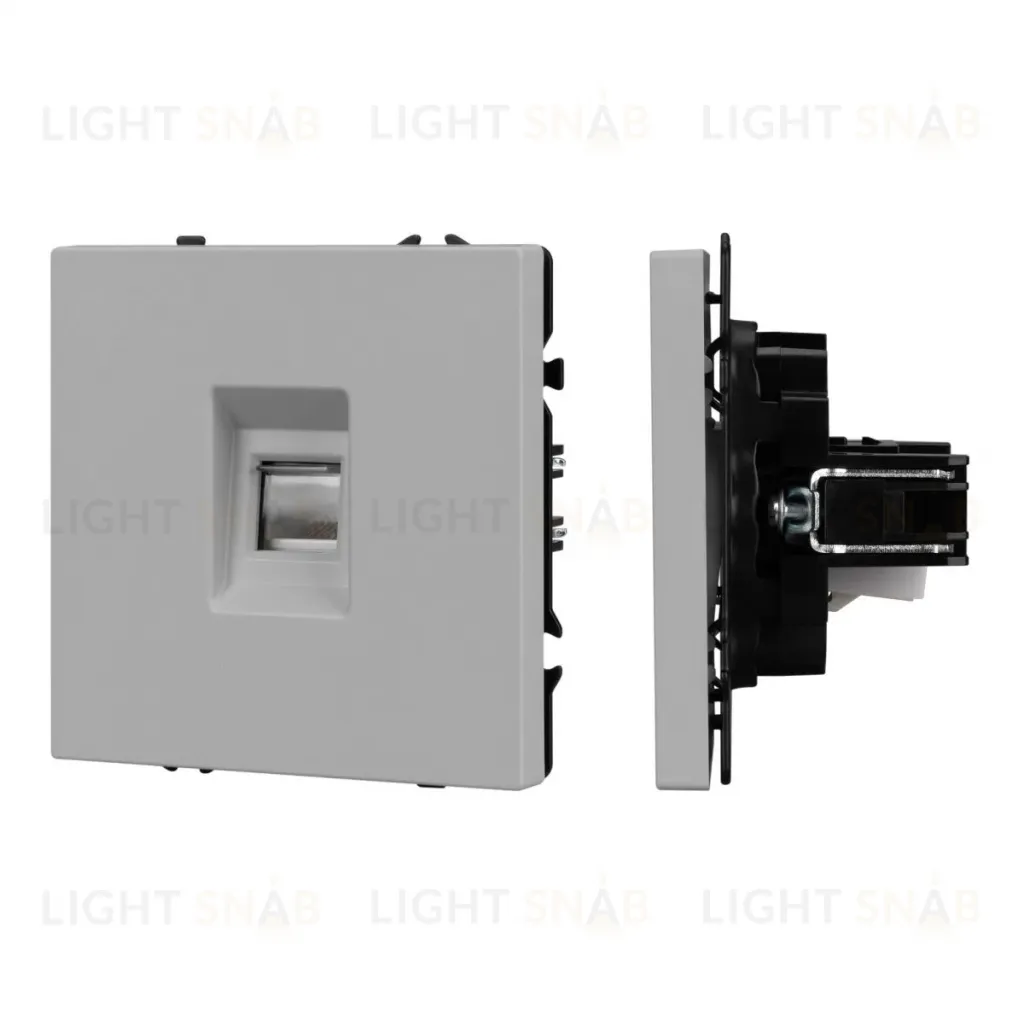Механизм телефонной розетки Arlight SCT-NOBE-MTL1-SFPL-IS (RJ-11, 4C) (Никель) 061893 061893