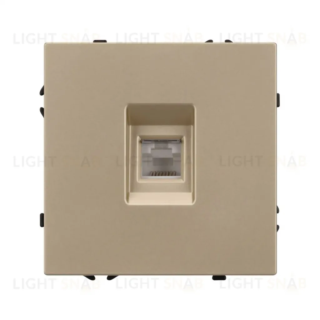 Механизм телефонной розетки Arlight SCT-NOBE-MTL1-SFPL-GD (RJ-11, 4C) (Золотой песок) 054302 054302