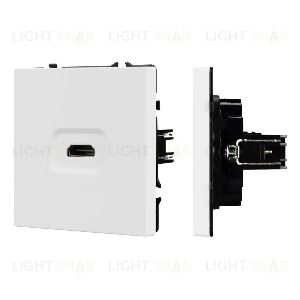 Механизм HDMI розетки Arlight SCT-NOBE-MHD1-SFPL-WH (Белый кварц) 061846 061846
