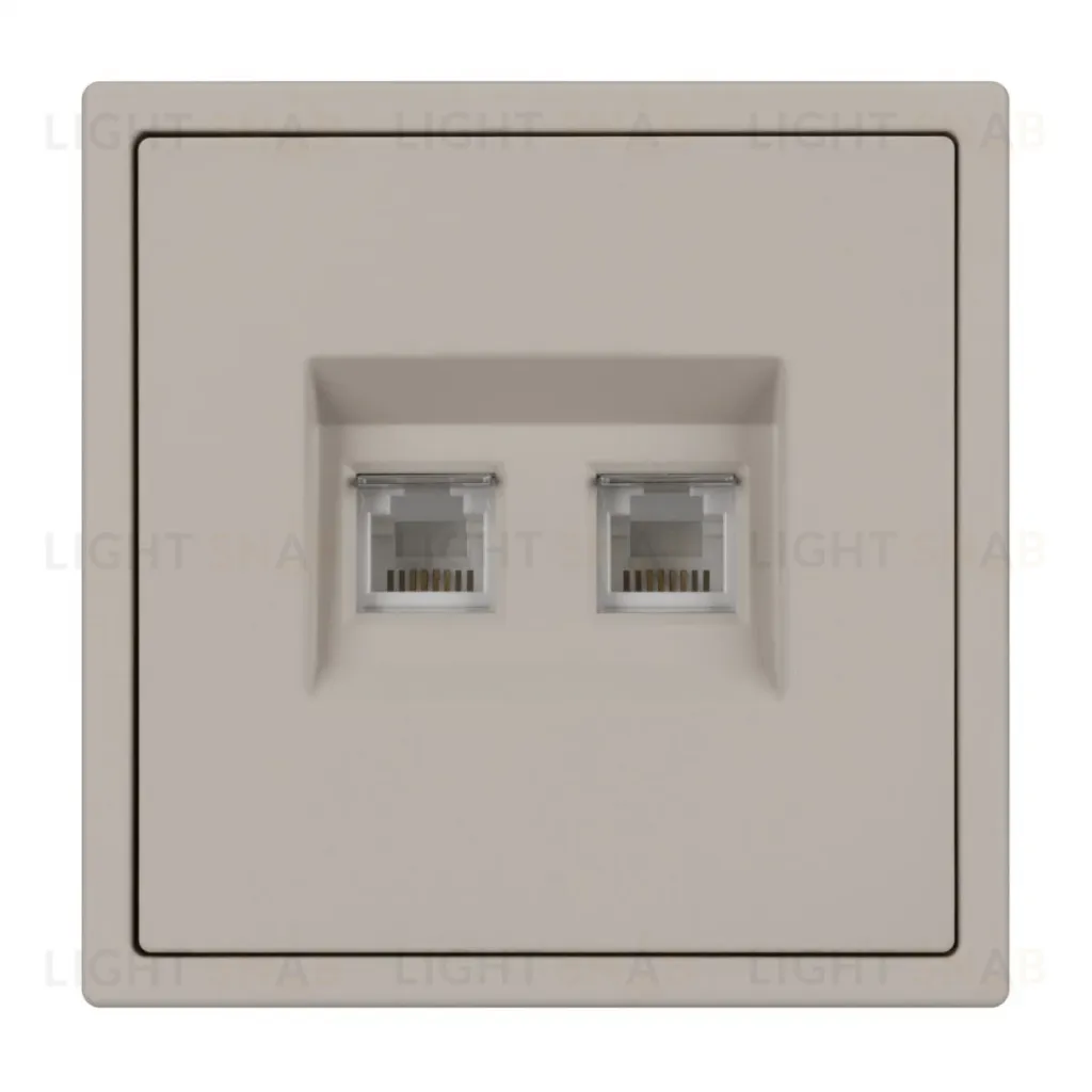 Механизм сдвоенной телефонной розетки Arlight SCT-NOBE-MTL2-SFPL-CA (RJ-11, 4C) (Кашемир) 061889 061889