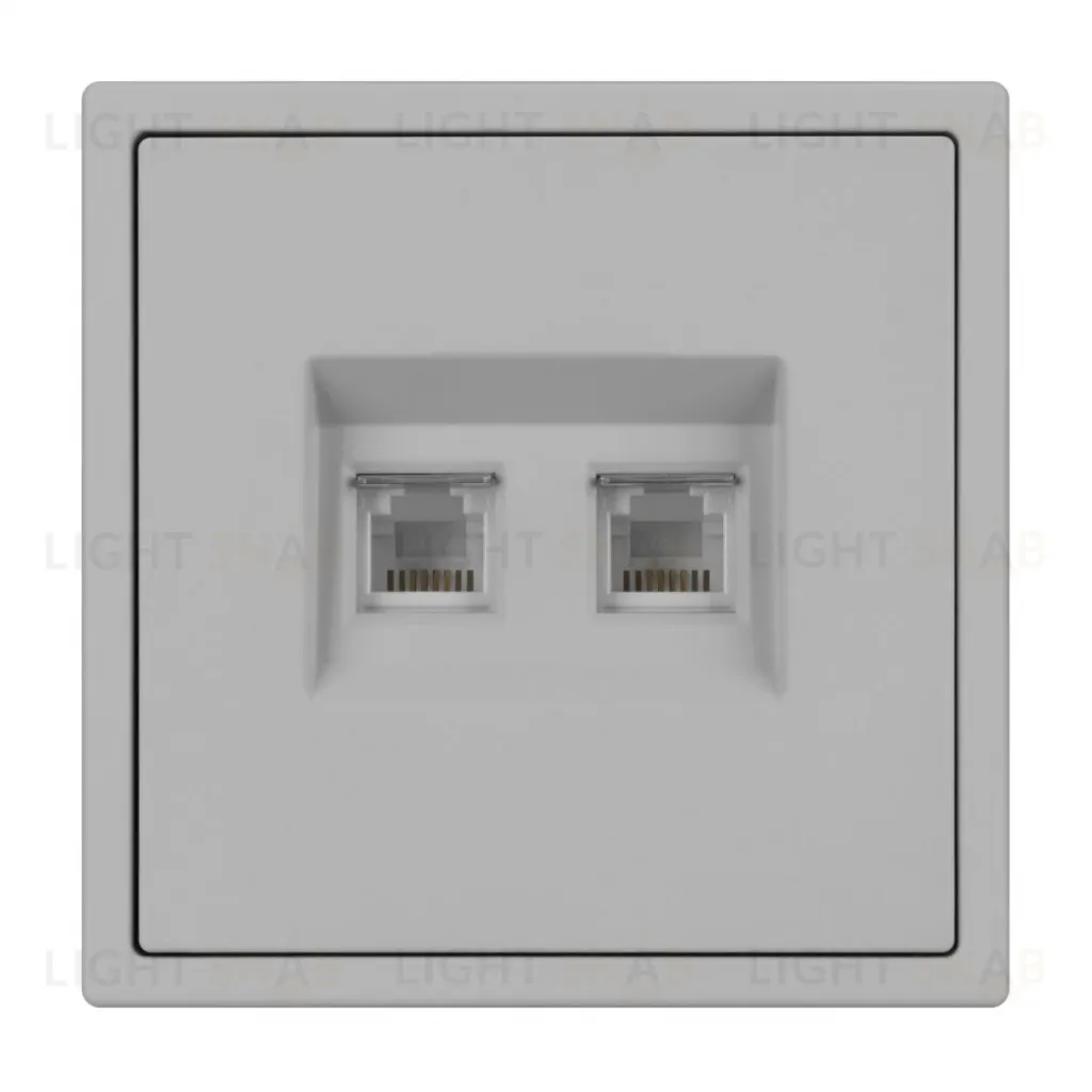 Механизм сдвоенной телефонной розетки Arlight SCT-NOBE-MTL2-SFPL-IS (RJ-11, 4C) (Никель) 061890 061890
