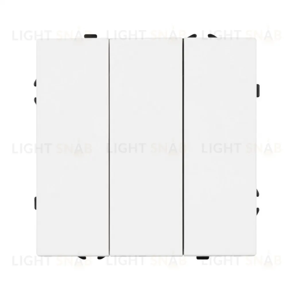 Механизм выключателя трехклавишный непроходной Arlight SWT-NOBE-MK03-SFPL-WH (230V, 10A) (Белый кварц) 061801 061801