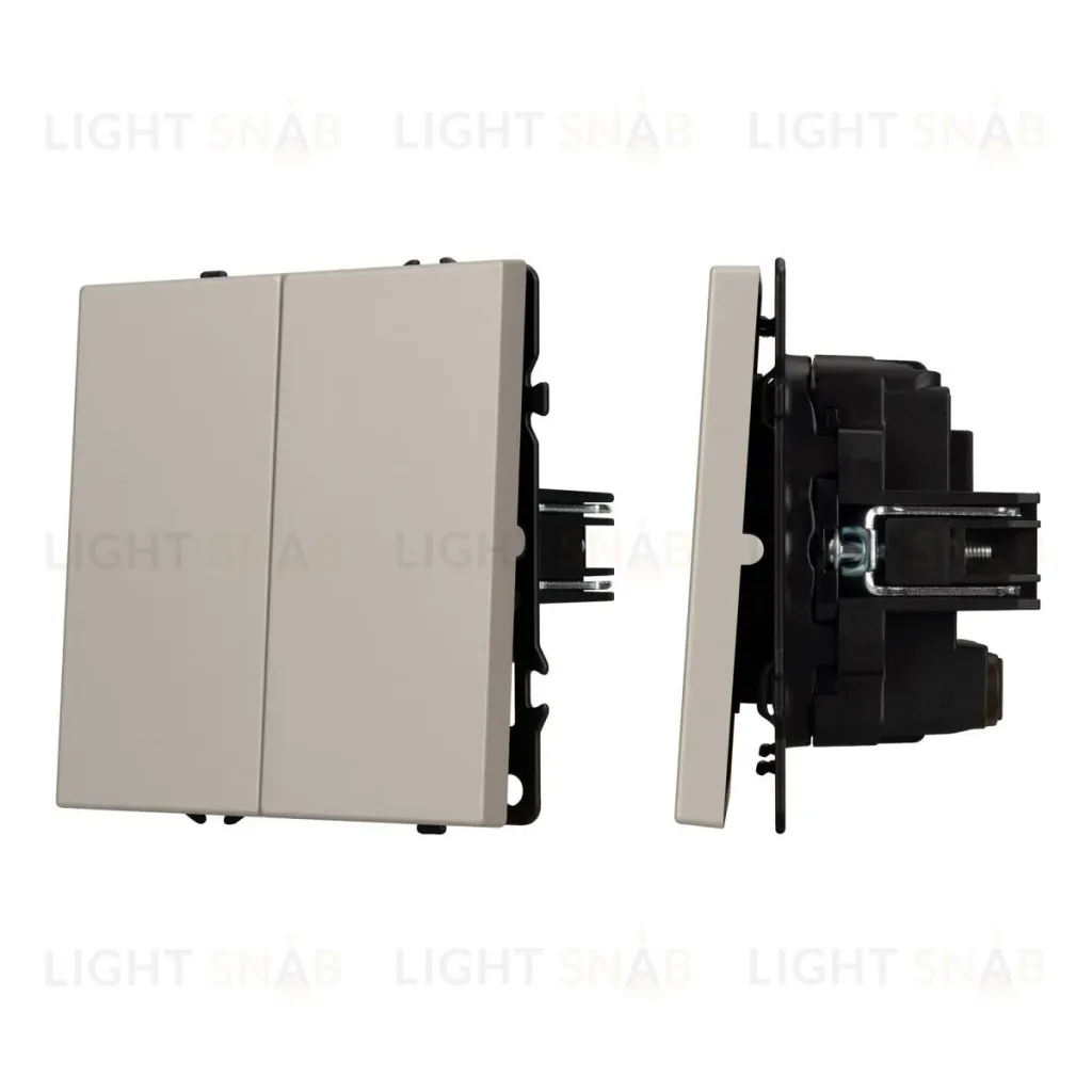 Механизм выключателя двухклавишный перекрестный Arlight SWT-NOBE-MKX2-SFPL-CA (230V, 10A) (Кашемир) 061791 061791