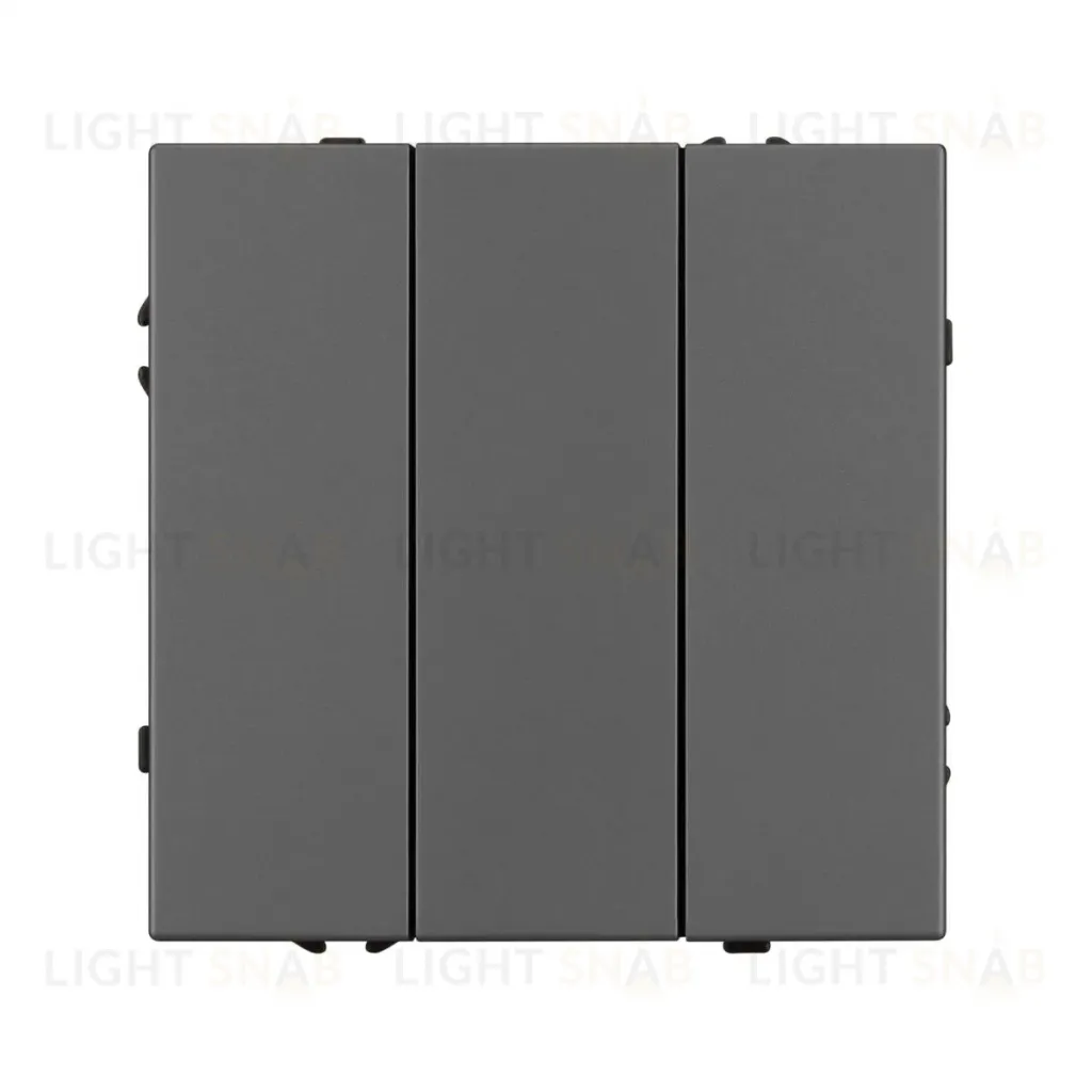 Механизм выключателя трехклавишный непроходной Arlight SWT-NOBE-MK03-SFPL-GR (230V, 10A) (Серый базальт) 061799 061799