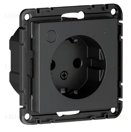 Розетка с заземл., со шт., Zigbee, L+N, 16А, мех., модель SBDV-00202 SBER Systeme Electric AtlasDesign Smart Карбон ATN001045Z ATN001045Z
