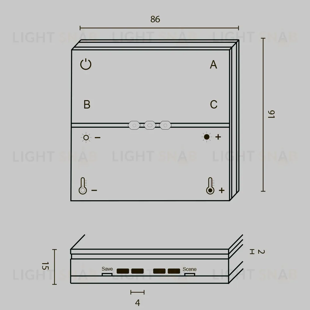 Беспроводная панель управления Maytoni Lighting control DRC035-Z-8-W DRC035-Z-8-W