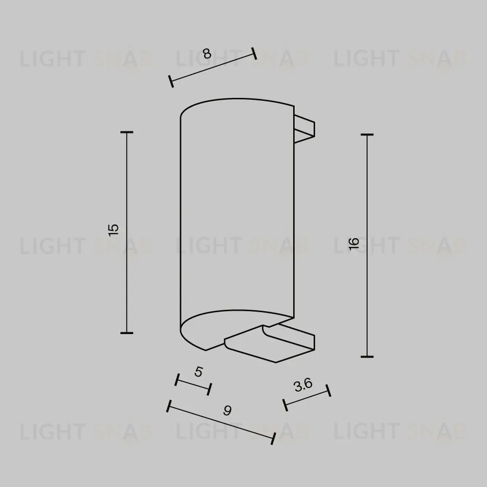 Заглушка торцевая для шинопровода Flarity Maytoni Technical TRA154EC-PT TRA154EC-PT