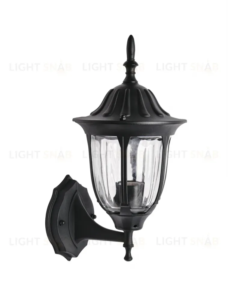 Уличный настенный светильник ЭРА Галатея GBW-105-BL-0380 230В Е27 IP54 черный вверх Б0071482 Б0071482
