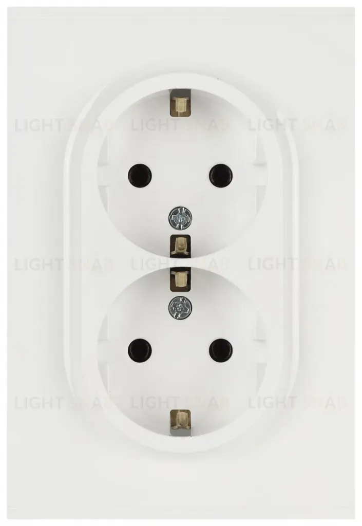 Розетка ЭРА Arktik 16-2104-01 двойная с заземлением 2X2P+E Schuko 16А-250В белый Б0070444 Б0070444