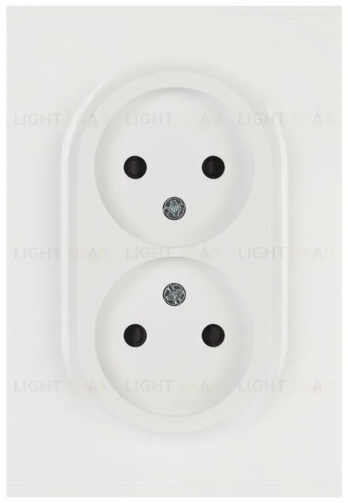Розетка ЭРА Arktik 16-2107-01 без заземления двойная 2X2P 16А-250В белый Б0071681 Б0071681