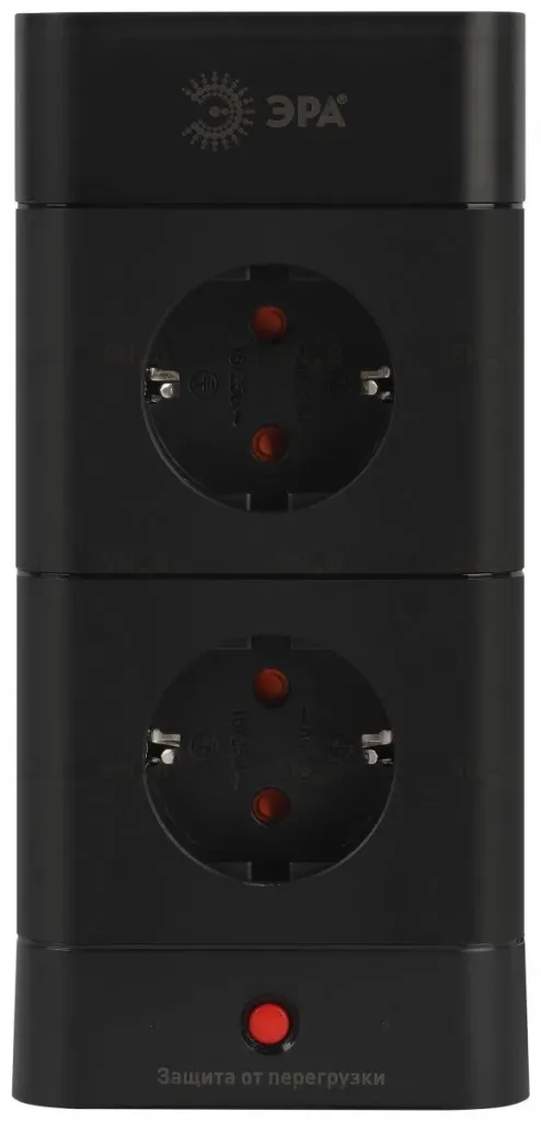 Сетевой фильтр ЭРА TWR-8es-1,5m-4USB-B башня с защитой заземлением с выключателем 8 розеток+4xUSBA+C 1,5м 16А черный Б0069072 Б0069072
