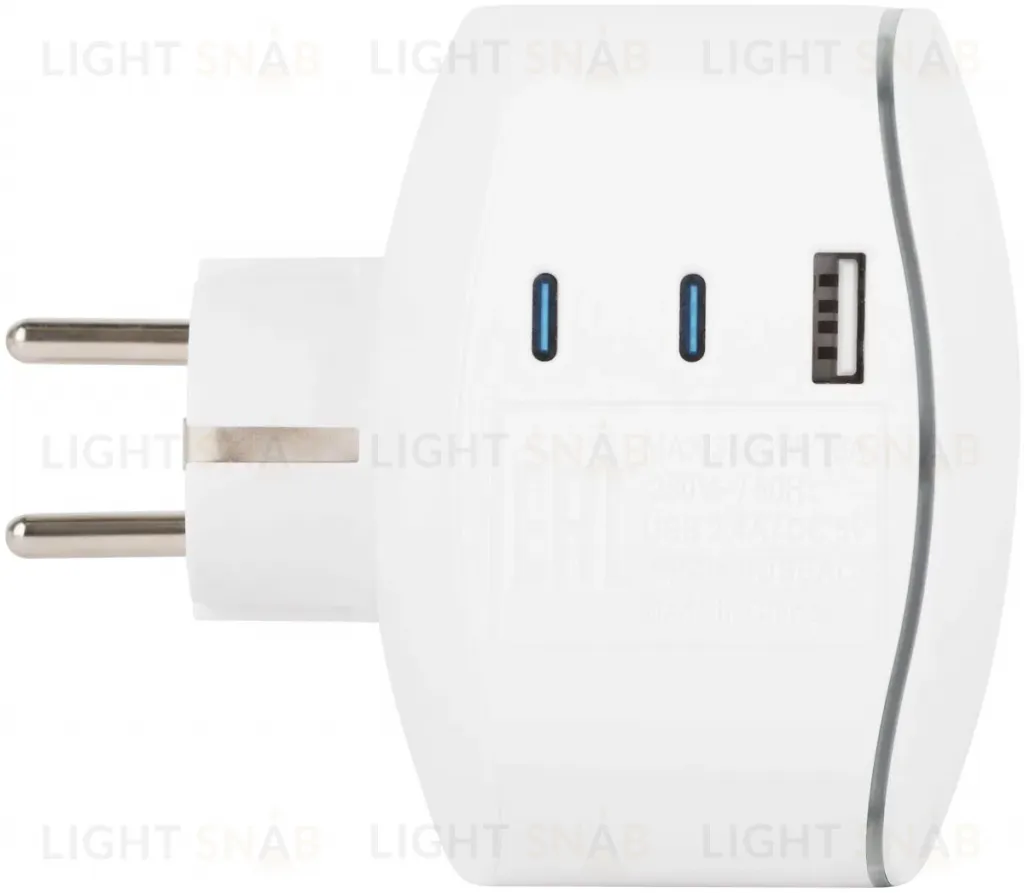 Разветвитель электрический ЭРА SP-3e-3USBAC-W на 3 розетки + 3 USB A+C с заземлением со шторками 16А белый Б0069081 Б0069081