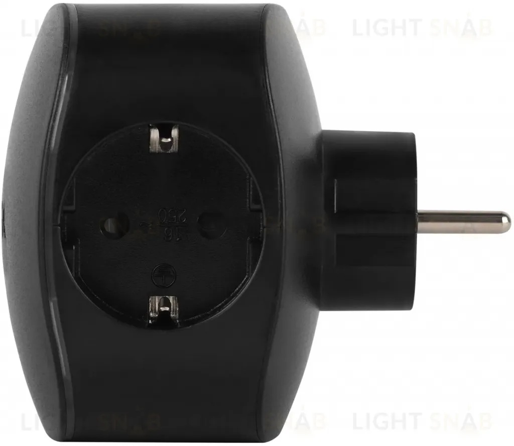 Разветвитель электрический ЭРА SP-3e-3USBAC-B на 3 розетки + 3 USB A+C с заземлением со шторками 16А черный Б0069082 Б0069082