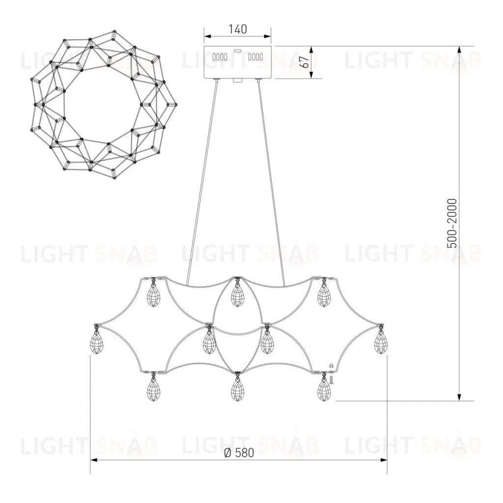 Подвесная люстра Bogate's Sonet 90401 LED a072115 90401 LED
