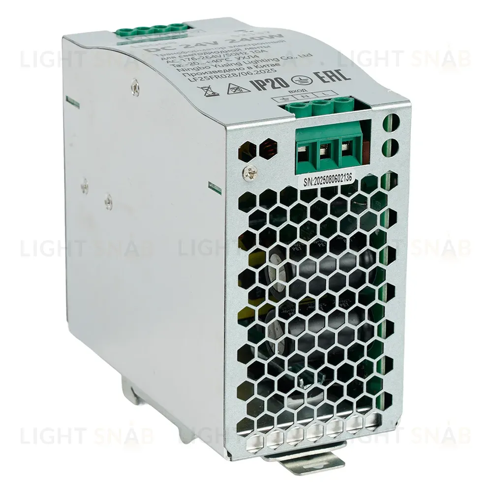 Трансформатор электронный на DIN-рейку Feron LB008 240W 24V IP20 52137 52137