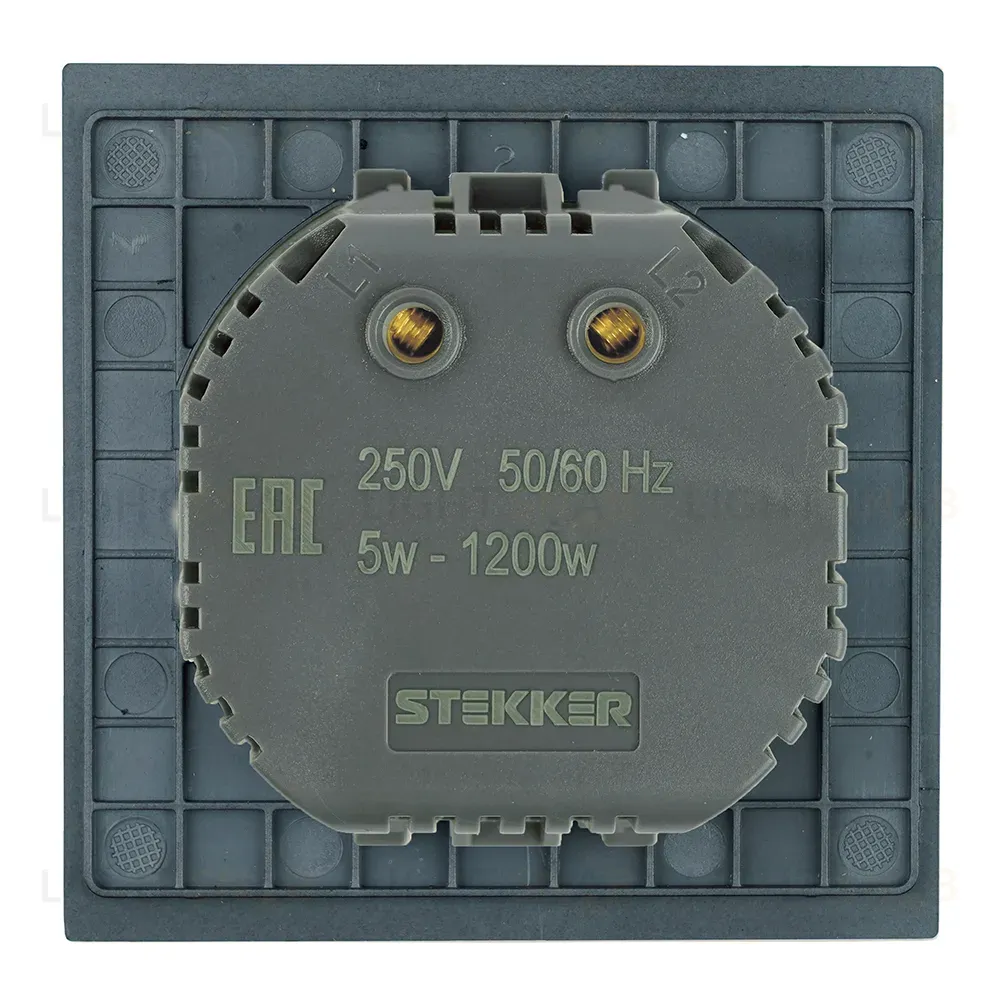 Выключатель диммирующий Stekker Мия RSW10-3106-05, серия Мия черный бархат 50568 50568