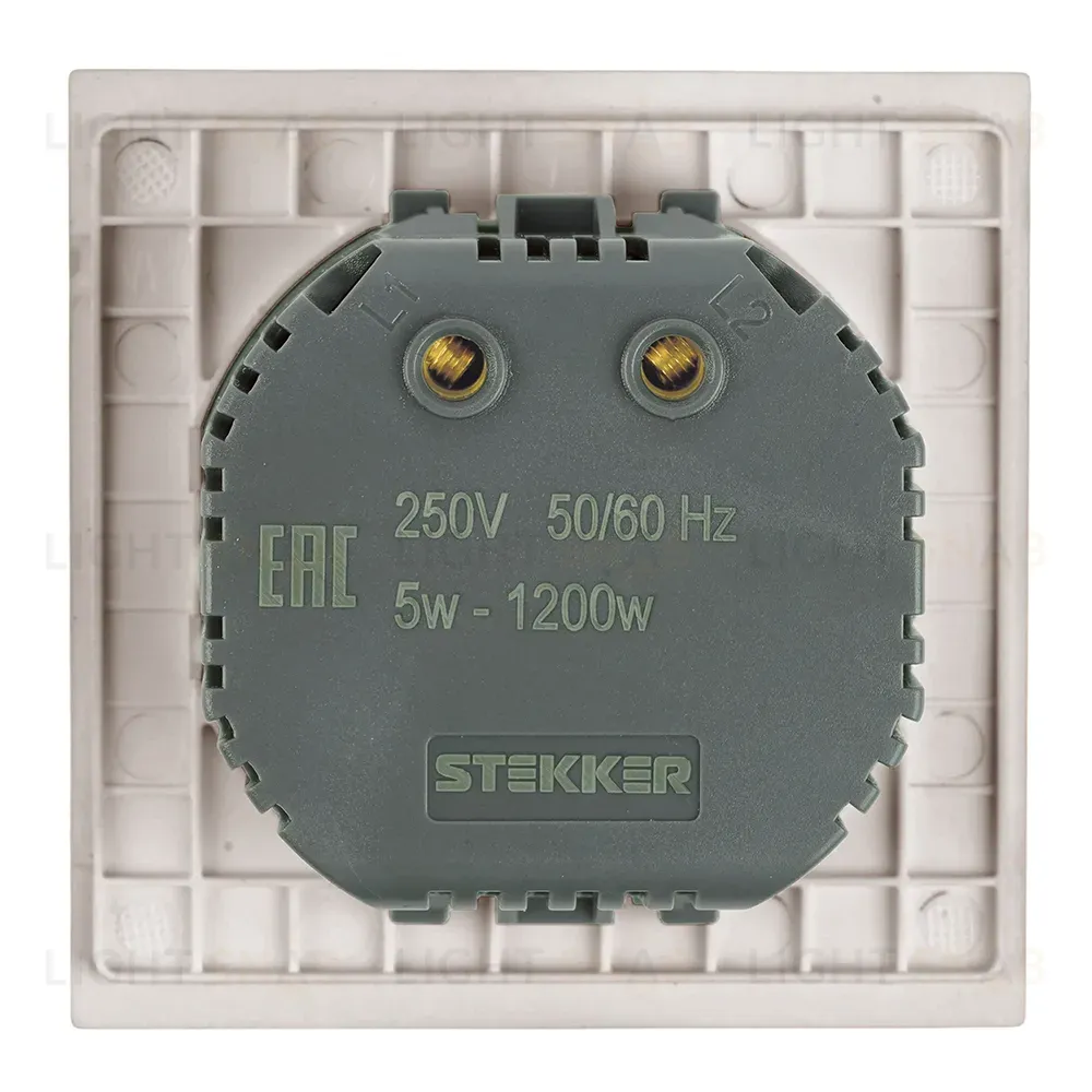 Выключатель диммирующий Stekker Мия RSW10-3106-08 пудровый жемчуг 50567 50567