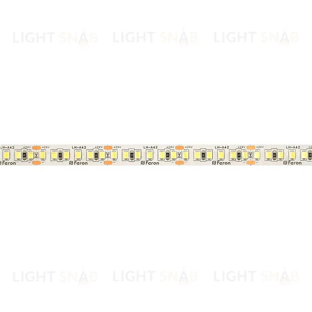 Светодиодная лента 24V Feron LS502, 180*SMD2835, 16W/m, IP20, 4000К (нейтральный белый) 53090 53090