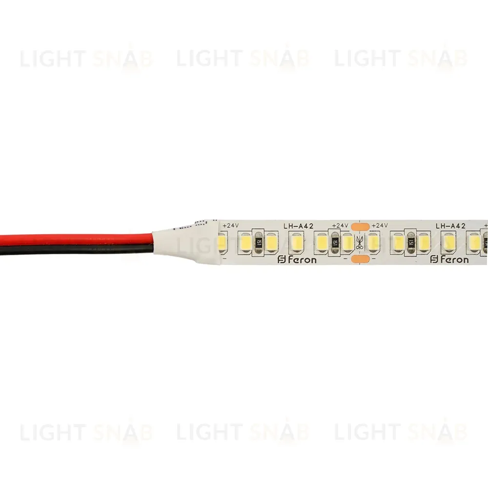Светодиодная лента 24V Feron LS502, 180*SMD2835, 16W/m, IP20, 3000К (теплый белый) 53089 53089