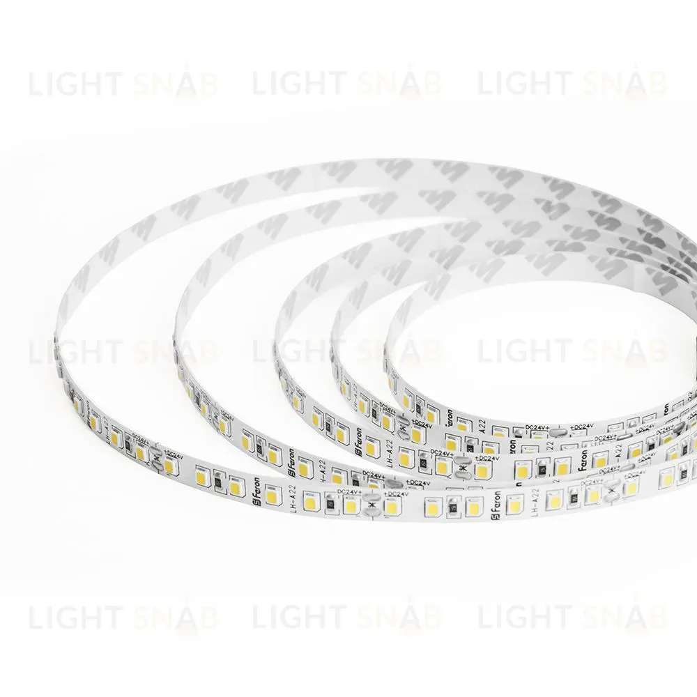 Светодиодная лента 24V Feron LS501, 120*SMD2835, 11W/m, IP20, 3000К (теплый белый) 53086 53086