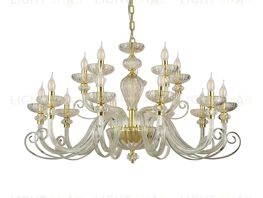 Подвесная люстра Newport 8620+5/C mat.soft gold clear М0071529 8620+5/C mat.soft gold clear